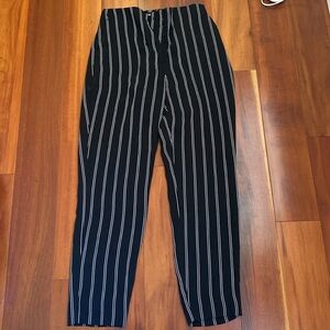 Express Ankle High Rise XS Striped Pants